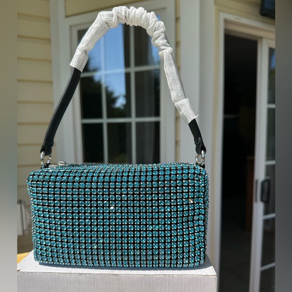 Rhinestone purse crossbody Lake Blue NWT - Picture 4 of 11